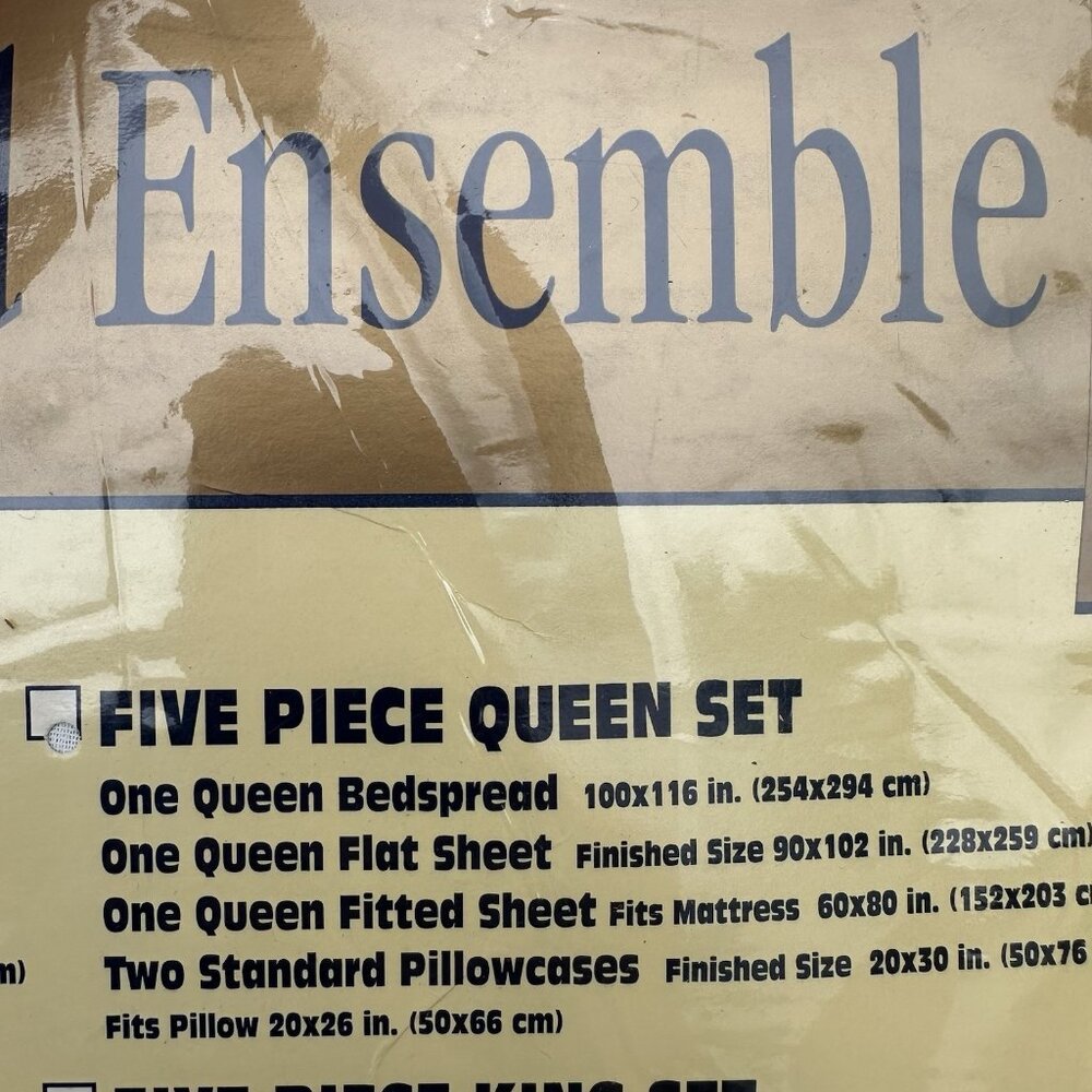 Vintage Cannon Victorian Rose Pink Floral 5 Piece Queen Sheet Bedspread Set New - Picture 10 of 10